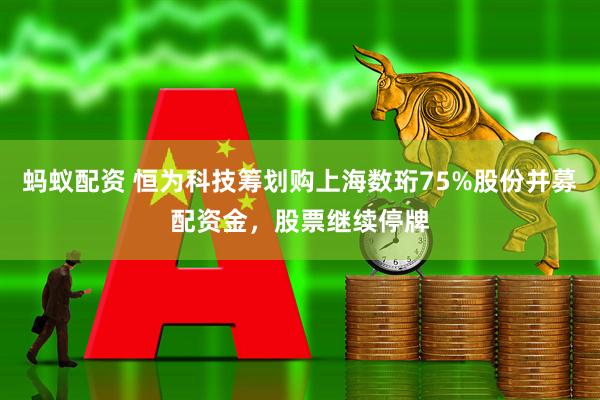 蚂蚁配资 恒为科技筹划购上海数珩75%股份并募配资金，股票继续停牌